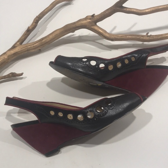 LOVELY PEOPLE retro suede leather slingback heel - Picture 5 of 8